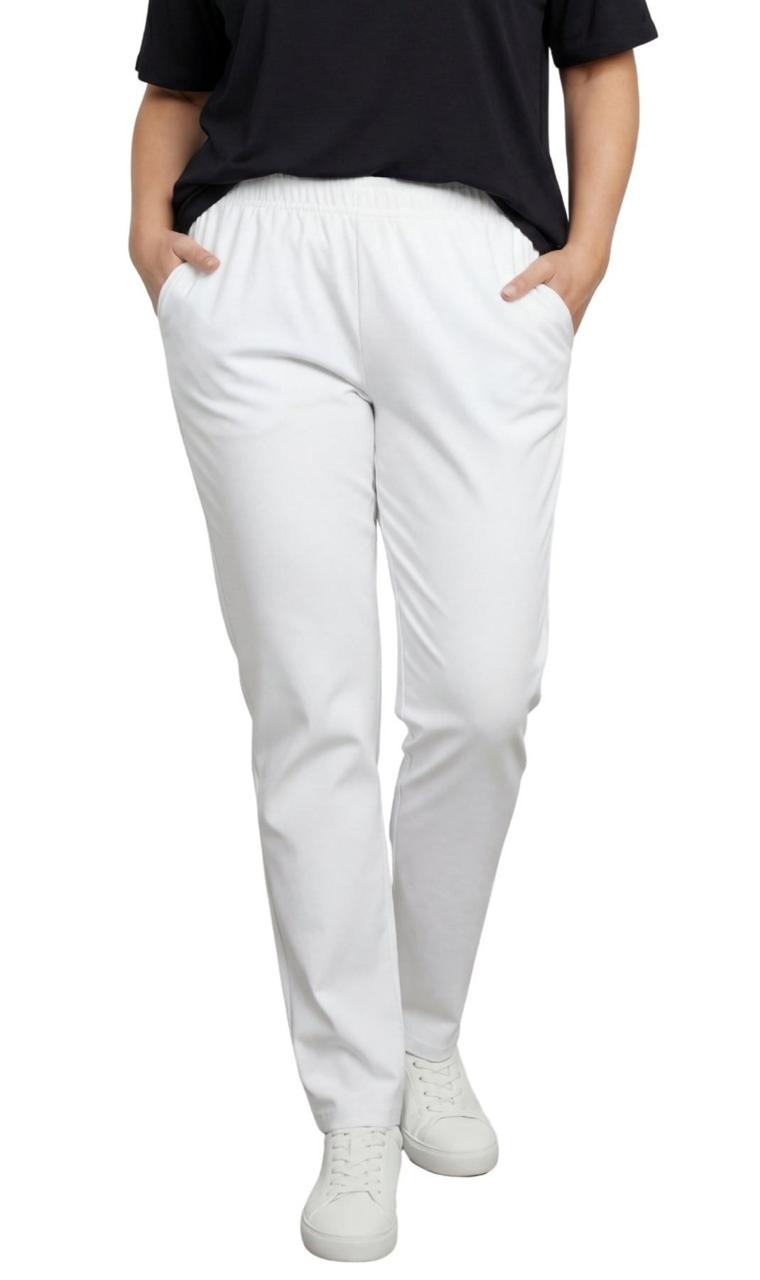 Women's Lightweight Pull-On Denim Jeans with Elastic Waist